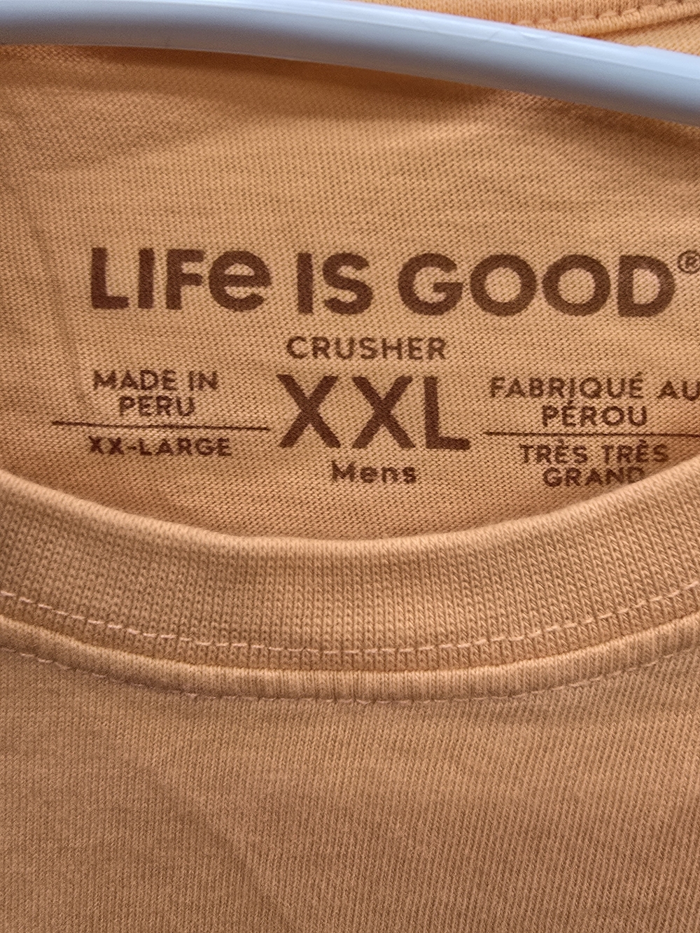 Life Is Good Men's Crusher Tee — Burnt Peach Orange